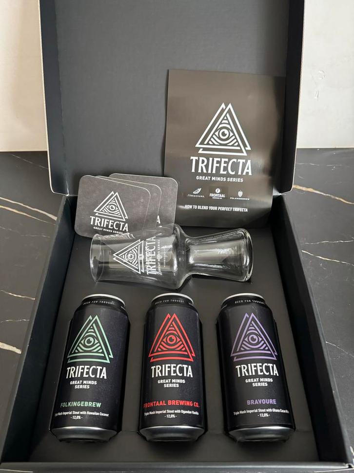 Trifecta Great Minds Series Bierpakket, Verzamelen, Biermerken, Nieuw, Overige typen, Overige merken, Ophalen of Verzenden