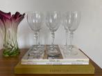 6x vintage wijnglas met bolletje in steel, luminarc france, Gebruikt, Ophalen of Verzenden, Bierglas