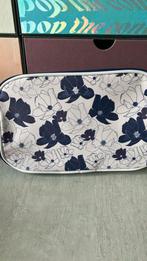 Toilettas met bloemen, Sieraden, Tassen en Uiterlijk, Toilettassen, Ophalen of Verzenden, Zo goed als nieuw, Blauw, Dame