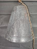 Antiek brocante vintage stoere metalen hanglamp, Ophalen, Zo goed als nieuw, Minder dan 50 cm