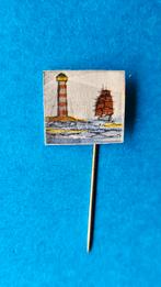 Speld Tallship met vuurtoren, Verzamelen, Speldjes, Pins en Buttons, Ophalen of Verzenden, Gebruikt