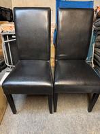2 zwarte stoelen, Huis en Inrichting, Ophalen of Verzenden, Zo goed als nieuw, Zwart, Vijf, Zes of meer stoelen