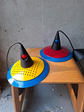 Set 2 hanglampen jaren 80 memphis design vibe  beschikbaar voor biedingen