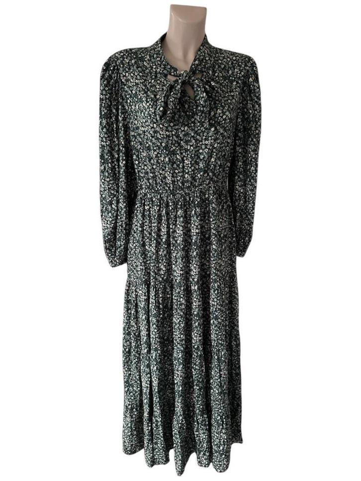 Miljuschka jurk XL, Kleding | Dames, Jurken, Zo goed als nieuw, Maat 46/48 (XL) of groter, Groen, Onder de knie, Ophalen of Verzenden