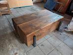 Gave industriële salontafel., Huis en Inrichting, Tafels | Salontafels, 100 tot 150 cm, Zo goed als nieuw, Minder dan 50 cm, Rechthoekig