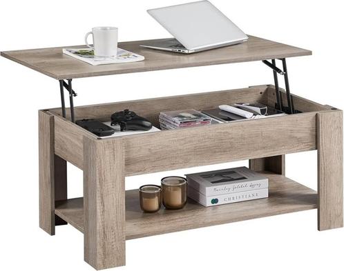 Yaheetech Coffee table coffee table height-adjustable, Huis en Inrichting, Tafels | Statafels, Zo goed als nieuw, Ophalen