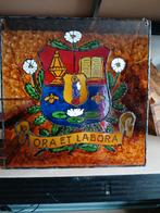 Kunstof "glas in lood" Ora et Labora, Antiek en Kunst, Antiek | Religie, Ophalen of Verzenden