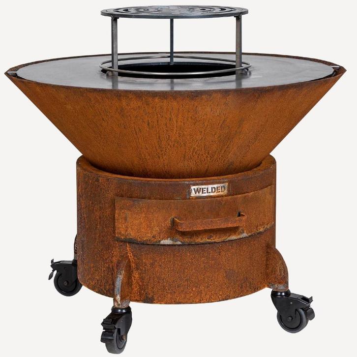 Cortenstaal BBQ vuurschaal 80cm Lounge de meest complete, Tuin en Terras, Houtskoolbarbecues, Nieuw, Met accessoires, Ophalen of Verzenden