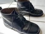 Halfhoge heren veterboots - paolo bonanni - zwart leer, Zwart, Boots, Ophalen of Verzenden, Zo goed als nieuw
