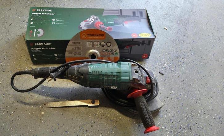 Parkside haakse slijper 230mm met snijschijf, Doe-het-zelf en Verbouw, Gereedschap | Slijpmachines, Gebruikt, Haakse handslijpmachine