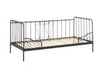 1 persoons bed van metaal, Huis en Inrichting, Slaapkamer | Bedden, 90 cm, Eenpersoons, Zwart, Ophalen of Verzenden