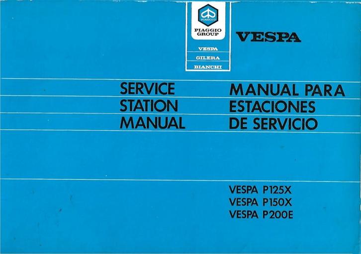 Vespa P125 X P150 X P200 X Service Manual werkplaatsboek, Motoren, Handleidingen en Instructieboekjes, Overige merken, Verzenden