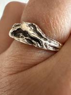 M203/Zilveren GFAB subtiele BRUTALIST ring ZWEDEN 17+, Gebruikt, Verzenden, X, Dame