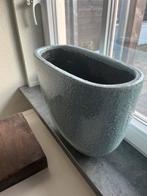 Grote blauwe bloempot, 25 tot 40 cm, Gebruikt, Rond, Binnen