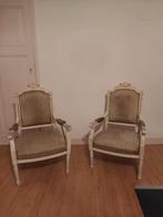 2 Franse fauteuils Lodewijk XVI-stijl, opknappers, Antiek en Kunst, Antiek | Meubels | Stoelen en Banken, Ophalen