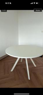 Ronde eettafel 120 cm, Huis en Inrichting, Tafels | Eettafels, Ophalen, 100 tot 150 cm, Rond, Zo goed als nieuw
