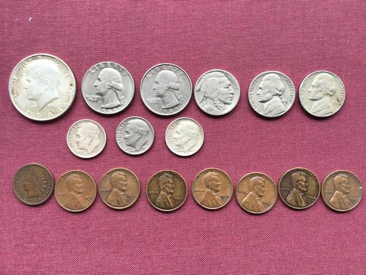 Amerikaanse munten, Postzegels en Munten, Munten en Bankbiljetten | Verzamelingen, Munten, Buitenland, Ophalen of Verzenden