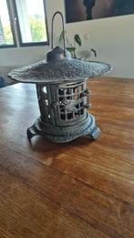 Vintage japanse pagode tuinlantaarn, 1970, gietijzer, Ophalen, Gebruikt, Metaal, Overige typen
