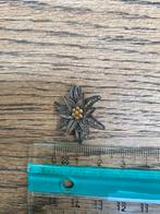 Edelweiss broche, filigraan zilver, Ophalen, Gebruikt, Minder dan 4 cm, Zilver