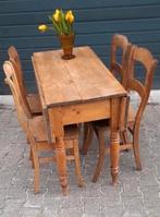 Oud grenen kleptafel, Ophalen, Gebruikt, 4 tot 6 stoelen