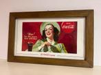 Vintage Coca-Cola Reclame Poster Ingelijst, Ophalen of Verzenden, Rechthoekig Liggend, Reclame, Met lijst