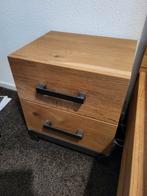 Set Nachtkastjes, Eiken Naturel, Nieuwstaat, Ophalen, Minder dan 45 cm, Zo goed als nieuw, Minder dan 55 cm