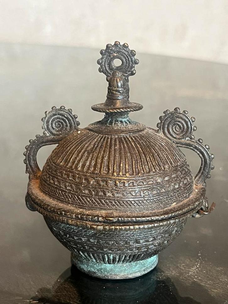 Antieke Indiaanse Sieradendoos, Antiek en Kunst, Antiek | Koper en Brons, Brons, Ophalen of Verzenden