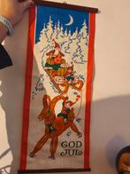 Vintage zweedse God Jul wandhanger kerst slee julbock santa, Diversen, Kerst, Ophalen of Verzenden, Zo goed als nieuw
