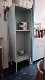 Retro vintage industriële metalen apothekers vitrine kast, Ophalen, Gebruikt, Vintage, Nvt