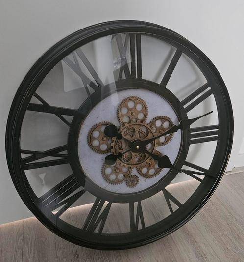 Industriële klok. Diameter 50/54 cm., Huis en Inrichting, Woonaccessoires | Klokken, Zo goed als nieuw, Ophalen
