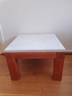 Massief houten vintage bijzet tafel, ophalen hoofddorpplein, Ophalen, Minder dan 45 cm, Minder dan 55 cm, Gebruikt