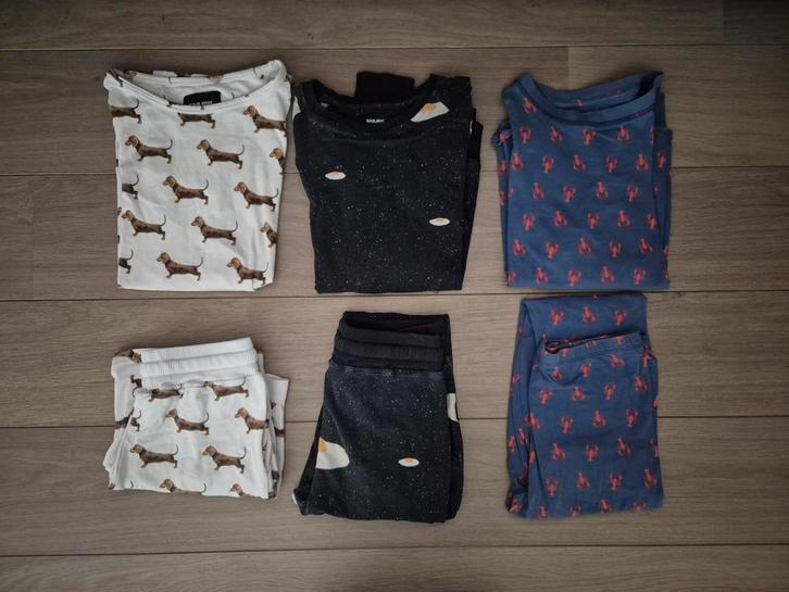 Snurk little label shortama pyjama hond ei kreeft mt 134/140, Kinderen en Baby's, Kinderkleding | Maat 134, Zo goed als nieuw