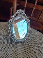 Vintage spiegeltje met standaard Made in England, Ophalen of Verzenden, Rond, Minder dan 50 cm, Minder dan 100 cm