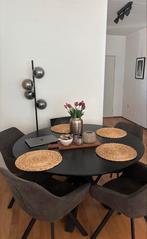 Ronde eetkamertafel mangohout, Huis en Inrichting, Tafels | Eettafels, Ophalen, 100 tot 150 cm, Rond, Zo goed als nieuw