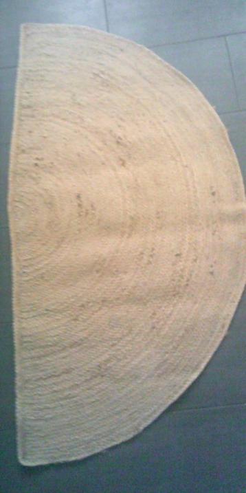 KEY WEST Handmade jute vloerkleed halve cirkel 75x150cm beschikbaar voor biedingen