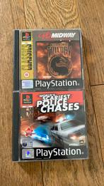 Ps1 spellen mortal kombat en scariest police chases, Spelcomputers en Games, Vanaf 18 jaar, Vechten, 2 spelers, Ophalen of Verzenden