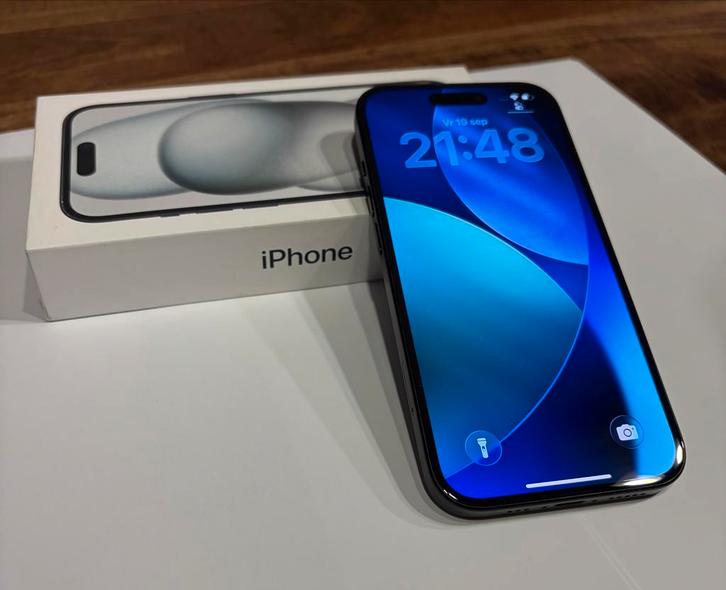 iPhone 15 128GB Zwart, Telecommunicatie, Mobiele telefoons | Apple iPhone, Zo goed als nieuw, 128 GB, Zonder abonnement, Zonder simlock