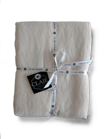 100% linnen dekbedovertrek 240x220 met slopen Light Beige beschikbaar voor biedingen