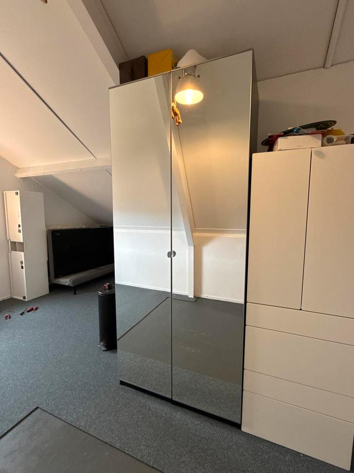 PAX kast met spiegeldeuren - 100cm breed, 236cm hoog, Huis en Inrichting, Kasten | Kledingkasten, Gebruikt, 200 cm of meer, 50 tot 100 cm