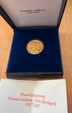 Gouden Huwelijkspenning Juliana & Bernhard 6,7 gram 14k goud, Postzegels en Munten, Penningen en Medailles, Ophalen of Verzenden