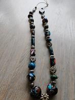Ketting met o a bijzondere millefiori glaskralen, Sieraden, Tassen en Uiterlijk, Kettingen, Ophalen of Verzenden, Zo goed als nieuw
