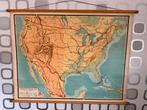 Verenigde Staten schoolkaart, Antiek en Kunst, Antiek | Schoolplaten, Ophalen of Verzenden, Aardrijkskunde