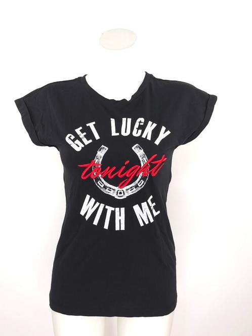 Nieuw NIKKIE T-shirt maat 34 zwart Get Lucky with me, Kleding | Dames, T-shirts, Nieuw, Maat 34 (XS) of kleiner, Zwart, Ophalen of Verzenden