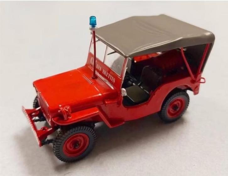 Willys Jeep VLTT all terrain Brandweer schaal 1/43 # 20, Hobby en Vrije tijd, Modelauto's | 1:43, Nieuw, Auto, Overige merken