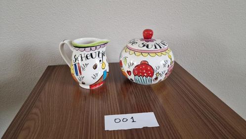 Blond suikerpot en melkkan, Huis en Inrichting, Keuken | Servies, Zo goed als nieuw, Overige typen, Blond Amsterdam, Aardewerk