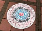 Mooi vloerkleedje rond, Rond, Zo goed als nieuw, Wit, 50 tot 100 cm