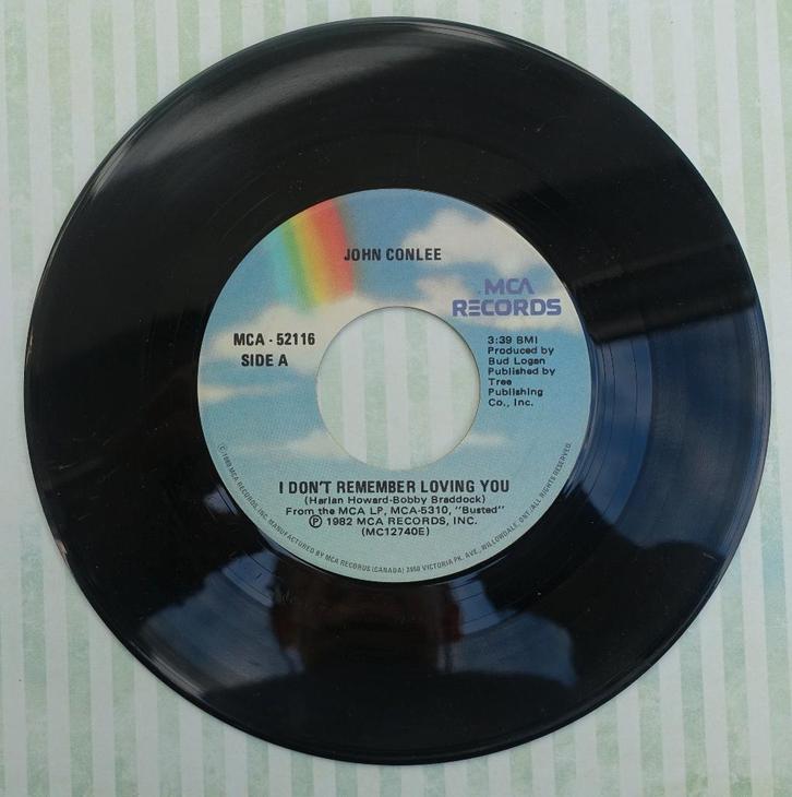john conlee - i don't remember loving you, Cd's en Dvd's, Vinyl Singles, Gebruikt, Single, Overige genres, 7 inch, Ophalen of Verzenden