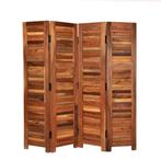 Vintage Kamerscherm Houten Retro Kledingscherm Roomdivider, Huis en Inrichting, Woonaccessoires | Kamerschermen, Info@dehanzeherten.nl