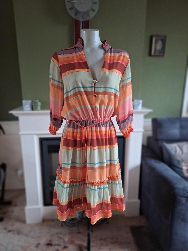 Amelie en Amelie jurk mt 38 oranje groen gratis verz in NL, Kleding | Dames, Jurken, Zo goed als nieuw, Maat 38/40 (M), Oranje