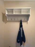 Wandkapstok met manden – wit hout, Huis en Inrichting, Zo goed als nieuw, Minder dan 100 cm, Hout, Ophalen